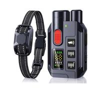 Collier de dressage pour chien avec télécommande, portée à distance de 1000 m, modes de dressage son/vibration/ultrasons, verrouillage de sécurité, rechargeable et étanche IP67, collier anti-aboiement