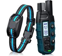 Collier de dressage pour chien de 3300 pieds, avec télécommande, Rechargeable, étanche, bip, Vibration, choc, entraînement pour animaux de compagnie de haute qualité Blue