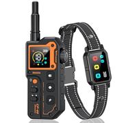 Collier de Dressage pour Chien, Portée 3000 Mètres, Collier Électrique pour Chien avec Télécommande, 4 Modes Lumières/Son/Vibration/Choc, Résistant à l'eau IP67, Adapté Aux Chiens de Petits et Grands