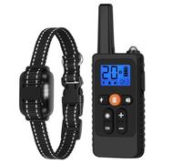 Collier de Dressage pour Chiens, Collier Électrique Chien avec, 4 Mode de Formation Bip Vibration Choc, Portée de 800m avec Verrouillage de Sécurité pour Petit Grand Chien (Noir)