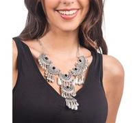 collier de festival bohème ethnique perles noires - générique 14093 Noir G