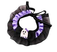 Collier de fête d ' Automne écharpe Chats Chiens, Ghost1 Bow M, Q M | Bandana pour chien en tissu doux, accessoire de de marche de portrait de costume d ' Halloween