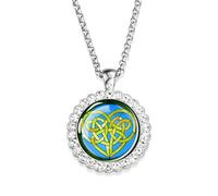 Collier de Feuilles Vert pour Filles pour Femmes et Filles, Collier de trèfle de Feuille de Feuille de fierté