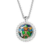 Collier de Feuilles Vert pour Filles pour Femmes et Filles, Collier de trèfle de Feuille de Feuille de fierté