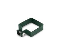 Collier de fixation carré 80 x 80 mm pour portillon grillagé en acier galvanisé maille 100 x 50 Vert