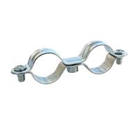 Collier de fixation double pour tube Ø22 mm lot de 2