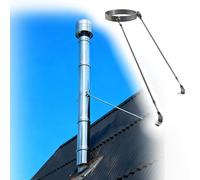 Collier de fixation en acier inoxydable for tuyau d'évacuation mural, kit de support de cheminée avec vis, assure un support stable for les cheminées.(4 9/16 inch(116mm) Dia)