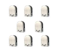 Collier de Fixation Verre Inox 304 - Support à Bec de Poisson sans Perçage pour Garde-Corps d'Escalier, Fixation Invisible pour Vitrage (Lot de 8) (5-8 mm)