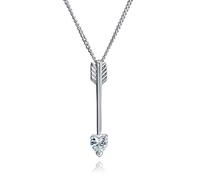 Bling Jewelry Collier De Flèche En Forme De Coeur Pour Femmes Pour Ados En Argent Sterling.
