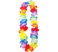 Collier de fleurs hawaïen / collier hawaïen arc-en-ciel 90cm multicolore
