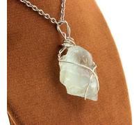 Collier de fluorite verte brute