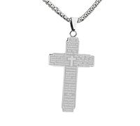 Collier de foi - Bijoux en de la Bible, chaîne de pendentifs chrétiens | Design de charme religieux en métal, collier de citation inspirante gravé avec finition élégante pour femmes et hommes