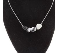Collier de jaspe zébré du Brésil, 4 perles