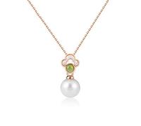 Collier de la cité Interdite pour Femmes, série, clavicule, chaîne Courte, Pendentif en Malachite plaqué Or 18 carats