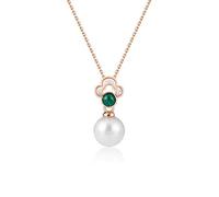 Collier de la cité Interdite pour Femmes, série, clavicule, chaîne Courte, Pendentif en Malachite plaqué Or 18 carats