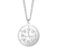 Collier de la Wicca Lilith Seal Night and Moon Necklace pour hommes Pendentif déesse démoniaque Amulette de la Kabbale Bijoux