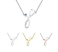 Collier De Lasso Stéthoscope avec prénom, Femme Collier symbole de l'infini Et Pendentif Stéthoscope pour Cadeau D'Infirmière Étudiante Médicale