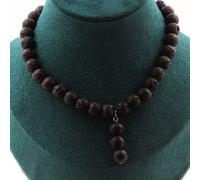 collier de lave de 8 mm + 3 perles de lave de 8 mm en acier inoxydable