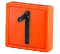 Collier de marquage numérotée à enfiler sur le bracelet Kerbl N°1 (x10) Orange 44x46 mm