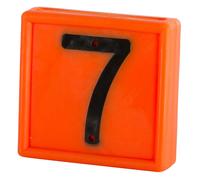 Collier de marquage numérotée à enfiler sur le bracelet Kerbl N°7 (x10) Orange 44x46 mm