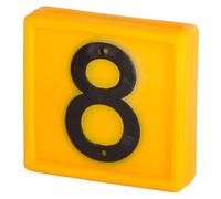 Collier de marquage numérotée à enfiler sur le bracelet Kerbl N°9 (x10) Jaune 44x46 mm