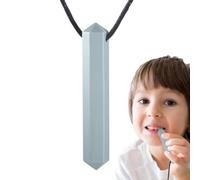Collier De Mastication - 6 Cm Bijou Silicone, Jouet Sensoriel Résistant, Dentition Enfant | Pendentif Sûr Pour Garçon Fille Autisme TDAH Soulagement Stress Moteur Sans BPA Durable Calme