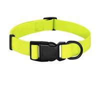 Collier de natation en PVC imperméable pour chien facile à nettoyer, couleur unie, collier de voyage réglable pour chien de petite et moyenne taille, jaune, L