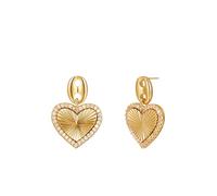 Collier de nez de porc diamant amour boucles d'oreilles, cuivre Vintage Texturé boucles d'oreilles, doux léger luxe ornements, commuter, dating, Vintage & cadeaux de vacances