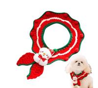 Collier de Noël pour animal domestique, écharpe d'hiver en polyester pour chat adulte, petit chien, lapin, schnauzer, bichon frisé