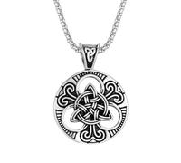 Collier de noeud celtique, pendentif amulette pour hommes nordiques, collier pour hommes de bijoux païens de mythologie gothique.