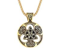 Collier de noeud celtique, pendentif amulette pour hommes nordiques, collier pour hommes de bijoux païens de mythologie gothique.