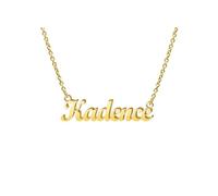 Collier de nom de nom de la journée de l'enseignant ldurien personnalisé | Nom Collier Pendant Collier Cadeaux de Noël | 14K Gold Daity Name Plate Colliers Colliers d'anniversaire Bijoux Girl