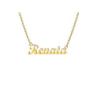 Collier de nom de nom de la journée de l'enseignant ldurien personnalisé | Nom Collier Pendant Collier Cadeaux de Noël | 14K Gold Daity Name Plate Colliers Colliers d'anniversaire Bijoux Girl