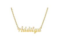 Collier de nom de nom de la journée de l'enseignant ldurien personnalisé | Nom Collier Pendant Collier Cadeaux de Noël | 14K Gold Daity Name Plate Colliers Colliers d'anniversaire Bijoux Girl