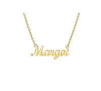 Collier de nom de nom de la journée de l'enseignant ldurien personnalisé | Nom Collier Pendant Collier Cadeaux de Noël | 14K Gold Daity Name Plate Colliers Colliers d'anniversaire Bijoux Girl