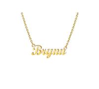 Collier de nom de nom de la journée de l'enseignant ldurien personnalisé | Nom Collier Pendant Collier Cadeaux de Noël | 14K Gold Daity Name Plate Colliers Colliers d'anniversaire Bijoux Girl