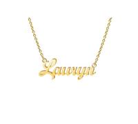 Collier de nom de nom de la journée de l'enseignant ldurien personnalisé | Nom Collier Pendant Collier Cadeaux de Noël | 14K Gold Daity Name Plate Colliers Colliers d'anniversaire Bijoux Girl