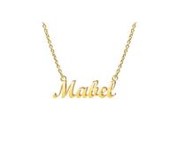 Collier de nom de nom de la journée de l'enseignant ldurien personnalisé | Nom Collier Pendant Collier Cadeaux de Noël | 14K Gold Daity Name Plate Colliers Colliers d'anniversaire Bijoux Girl