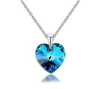 Collier de Pendentif Coeur Classique pour Femmes Cristaux de Chic S925 Collares Lovers