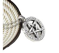 Collier de Pendentif rétro Pentagramme Collier pour Femmes et Hommes Pratiques et Mode