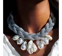 Collier de perle de style baroque pour femme, pendentif populaire style européen et américain. Collier exagéré, pour jeune fille Taille UniqueAcrylique