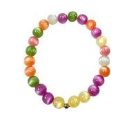 Collier de perles à changement de couleur imperméable et réactif aux UV - Changement de couleur à la lumière du , plage, été | Ensemble collier et bracelet dopamine | Bijoux en perles UV