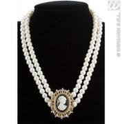 W WIDMANN MILANO Party Fashion 7535Q - Collier de perles avec pendentif, collier femme, noblesse, chaîne, baroque, carnaval