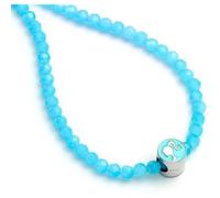 Collier De Perles Bleues Barbie Avec Breloque Silhouette - Taille Unique - Zinc