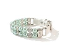 Collier de perles brillantes pour animaux de compagnie avec perles artificielles et strass pour chat et chien, collier réglable pour chat et chien, collier pour chihuahua, col A, S, 22-25 cm
