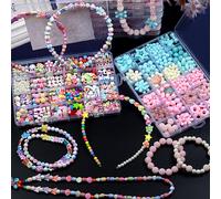 Collier De Perles Créatif Pour Enfants, 24 Grilles, Jouet Pour Filles, Bricolage, Bijoux Faits À La Main, Accessoire, Jouets Éducatifs Pour Enfants, Cadeaux