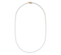 Collier de perles de culture d'eau douce blanches en or 14 carats AAA avec nœud de soie de 45,7 cm - Choix de taille des perles et fermoir Doré, Perle, Non connu.