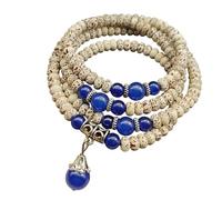 Collier de perles de prière bouddhiste en forme d'étoile artisanale, en bois bodhi pour l'illumination spirituelle et la vie pleine d'esprit, One Size, Comme décrit