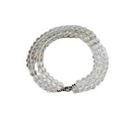 Collier de perles de quartz clair naturel, forme rondelle, couleur transparente, accessoire de cou, 8-14 mm | Collier de 45,7 cm , fait main, perles de cristal aux vertus curatives | LKSLF_NCK_00262