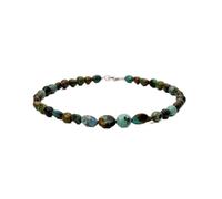 Collier de perles de turquoise naturelle africaine, forme roulée, couleur verte, accessoire de cou 8x9-15x20mm | Collier de 45 cm fait main, perles de cristal de guérison, bijou | LKSLF_NCK_00525